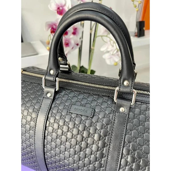 GG BORSA BOSTON IN PELLE NERA