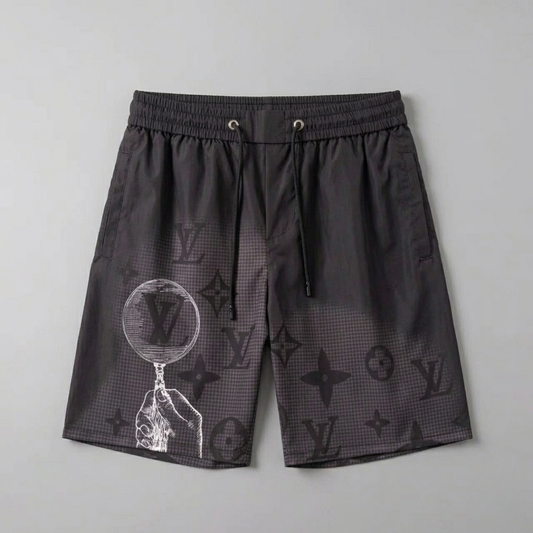 Costume da Bagno Monogram Magnifying Glass Nero
