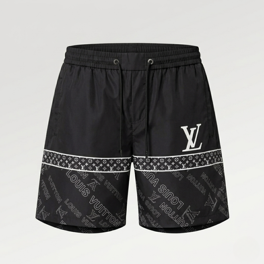 Costume da Bagno Split Logo Diagonale Nero