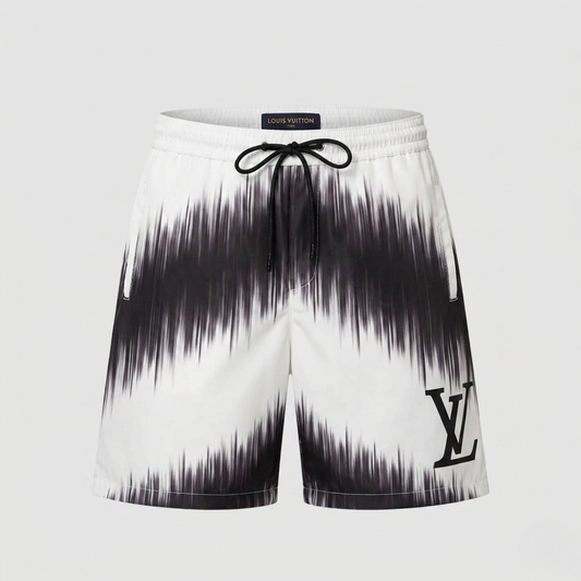 Costume da Bagno Monogram Effetto Wave Nero/Bianco