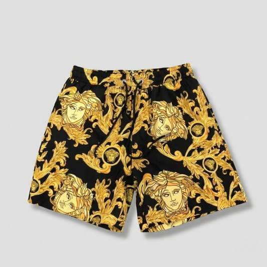Costume da Bagno Stampa Barocco Medusa Nero