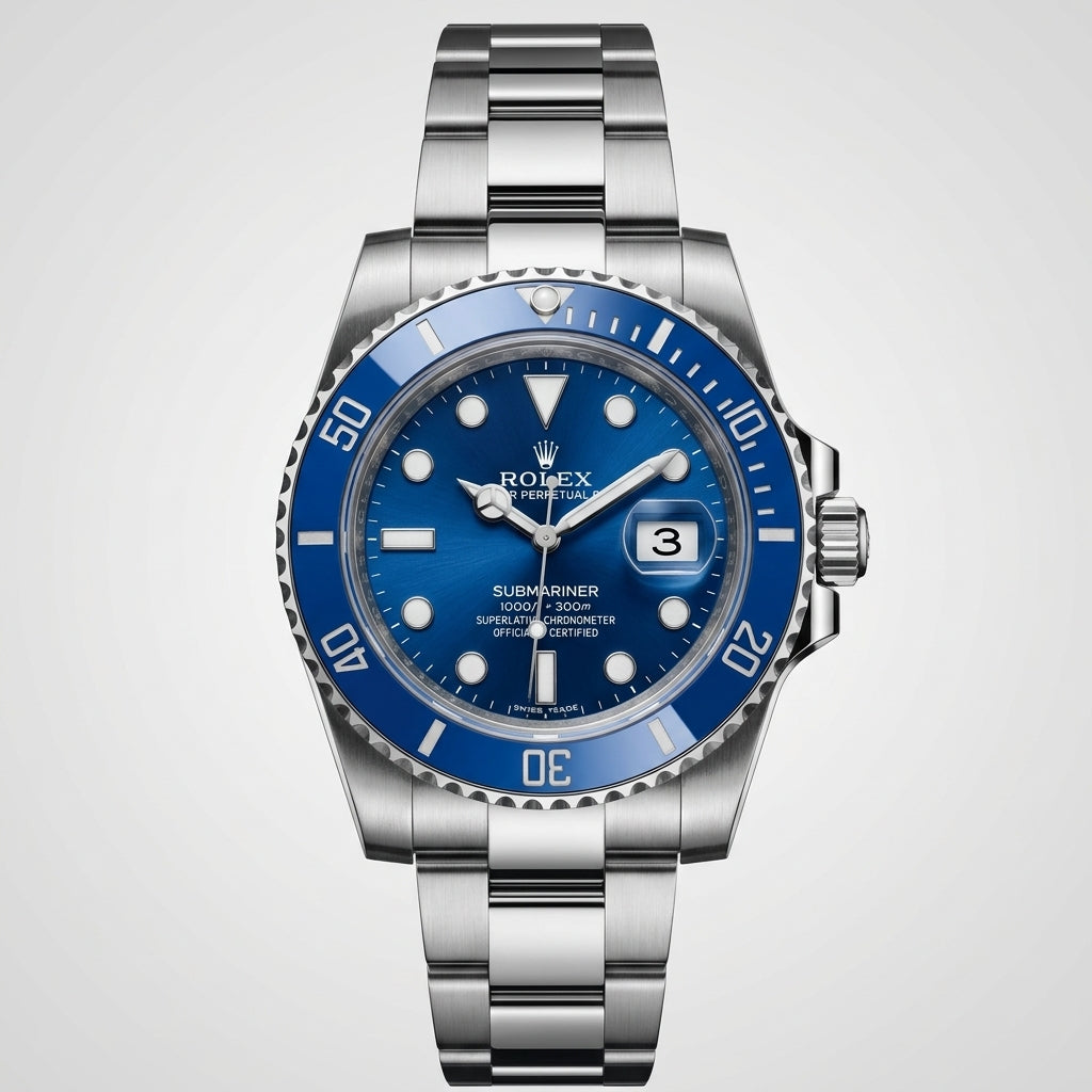 Submariner Date Smurf – White Gold Color with Bright Blue Dial