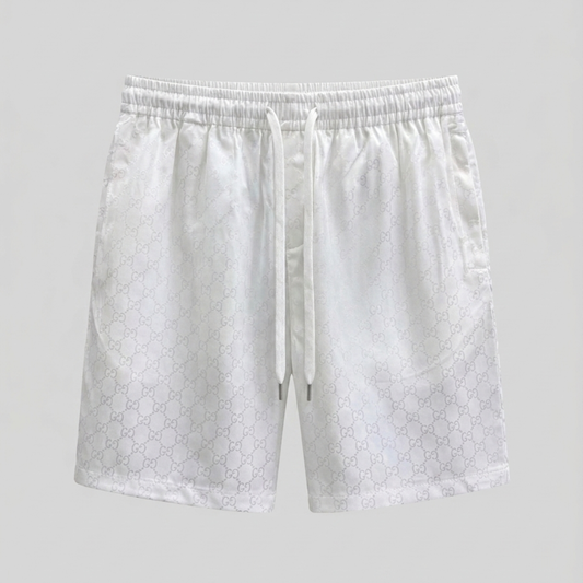 Costume da Bagno Jacquard Monogram Bianco