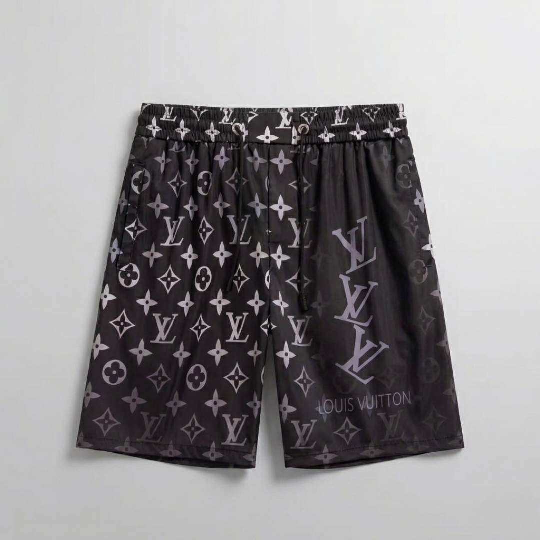 Monogram Triple Initials Black Swimsuit