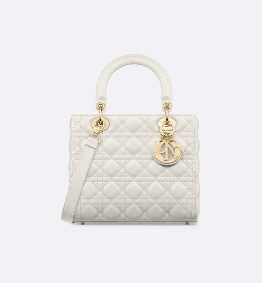 Borsa grande Lady Dior Bianca