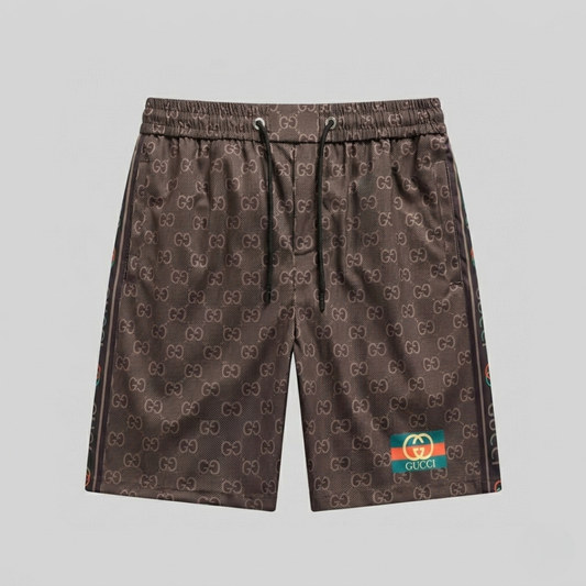 Costume da Bagno Stampa Monogram Marrone Scuro