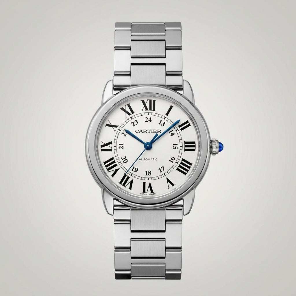Ronde Louis CT Automatic Stainless Steel Case with Silvered Dial