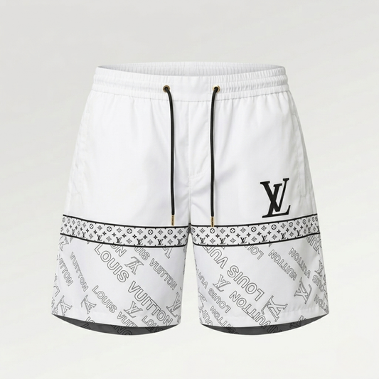 Costume da Bagno Split Logo Diagonale Bianco
