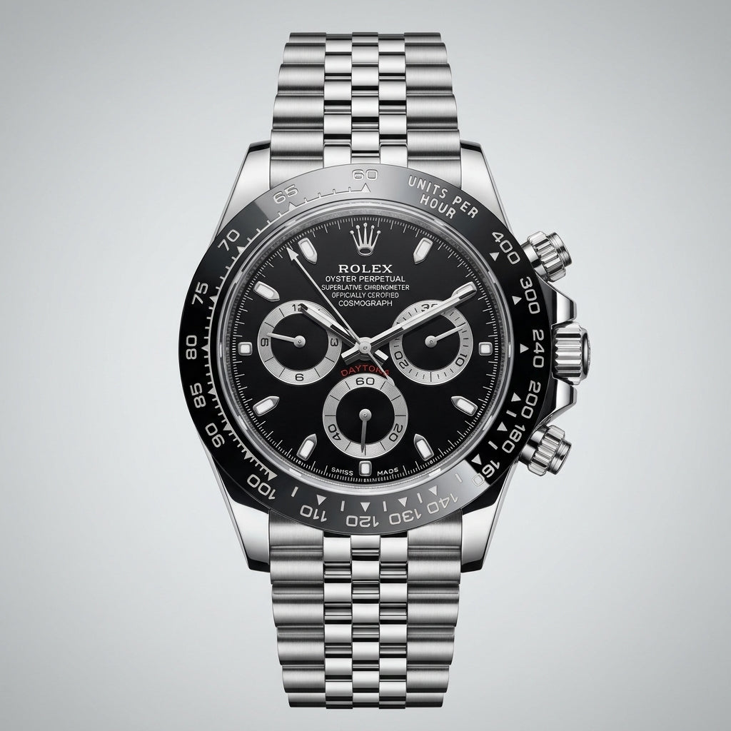 Cosmograph Daytona Stainless Steel with Black Dial and Black Cerachrom Bezel