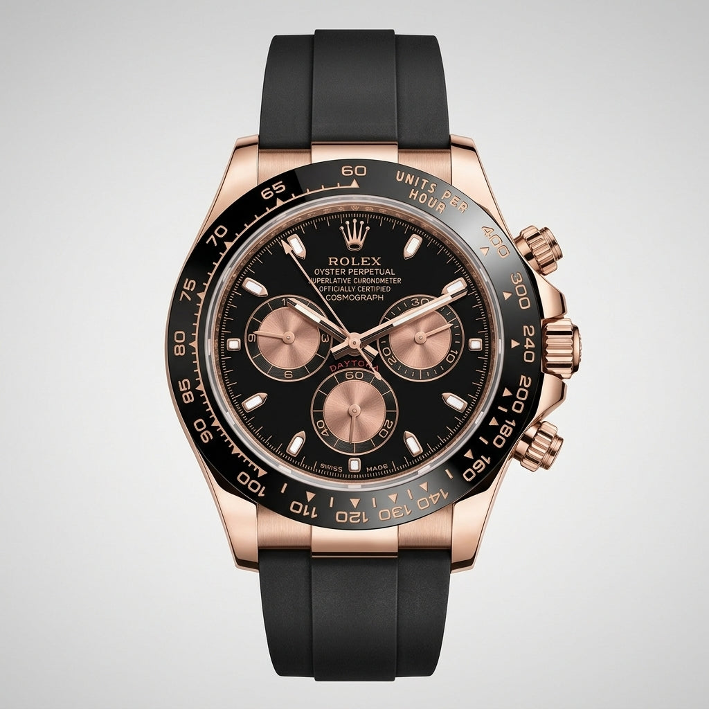 Cosmograph Daytona Everose Gold Color with Black Dial and Pink Subdials