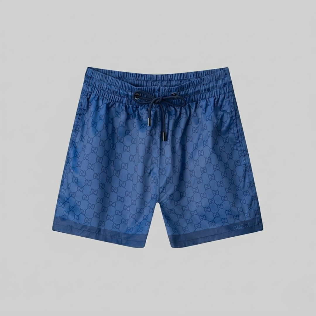 Costume da Bagno Stampa Monogram Blu