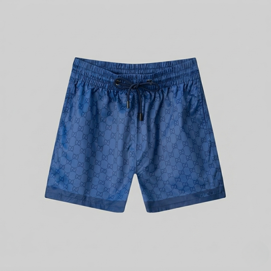 Costume da Bagno Stampa Monogram Blu