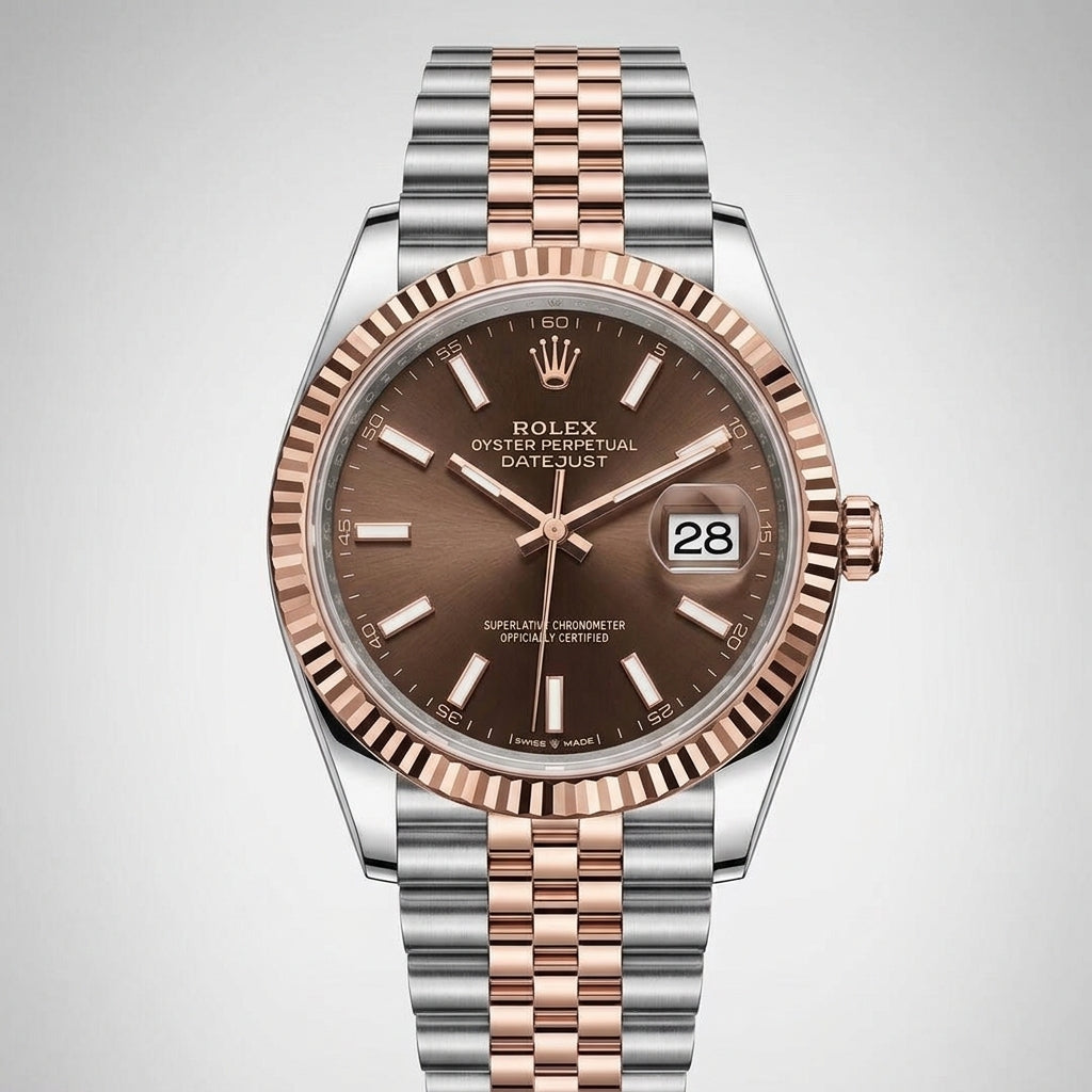 Datejust Two-Tone Steel & Everose Gold Color – Chocolate Sunburst Dial