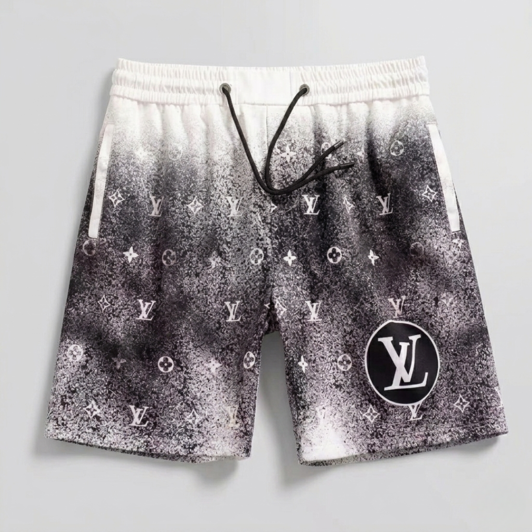 White/Black Bleach-Effect Monogram Swimsuit