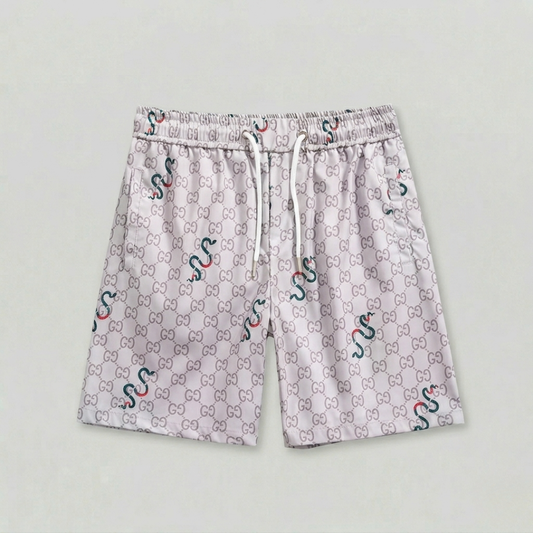Costume da Bagno Stampa Monogram Serpente Bianco