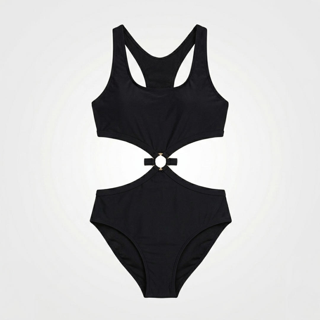 Costume da Bagno Intero con Cut Out Nero
