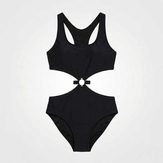 Costume da Bagno Intero con Cut Out Nero