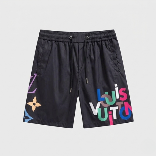 Costume da Bagno Multicolore Graffiti Nero