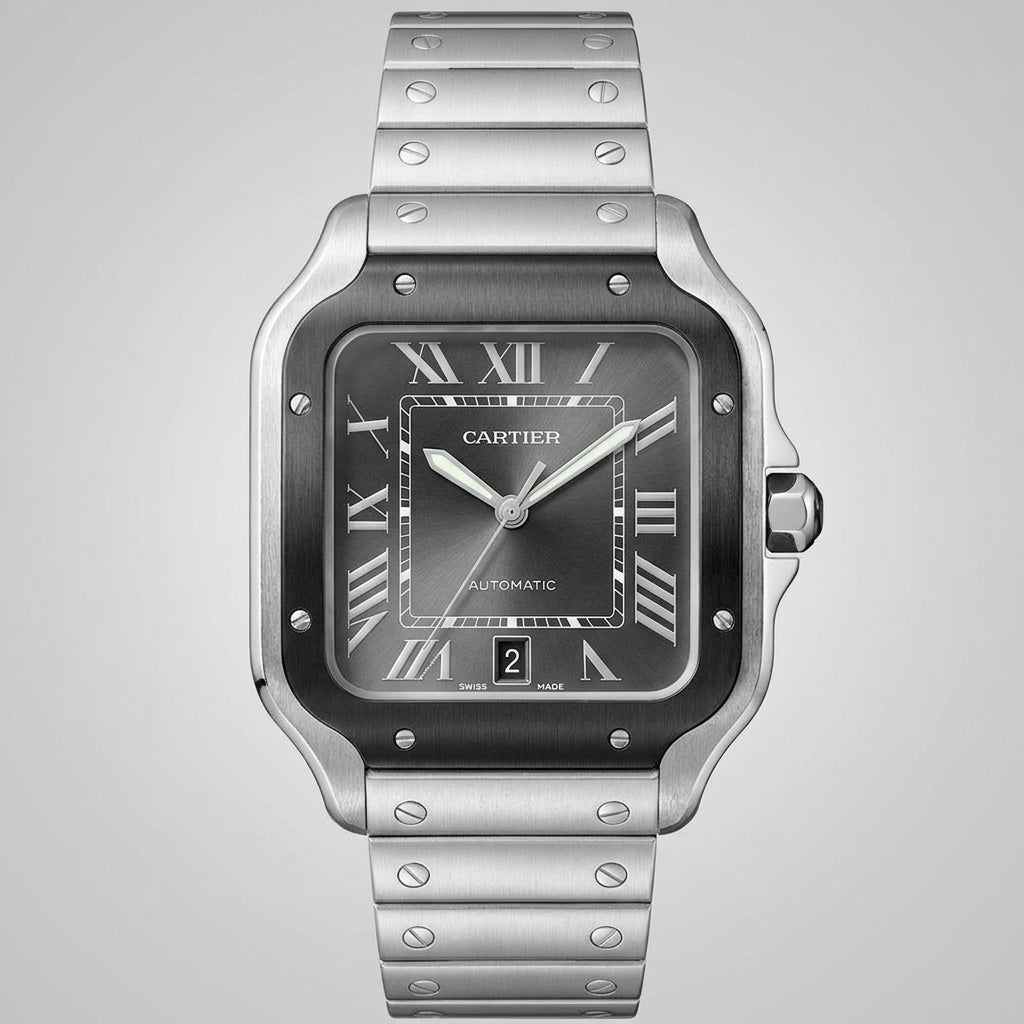 Santos de CT Automatic Stainless Steel Case with Gradient Anthracite Grey Dial