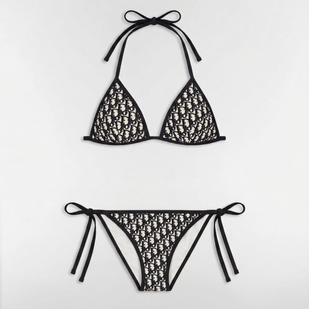 Bikini Motivo Oblique Nero