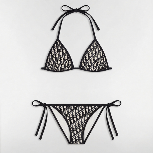 Bikini Motivo Oblique Nero