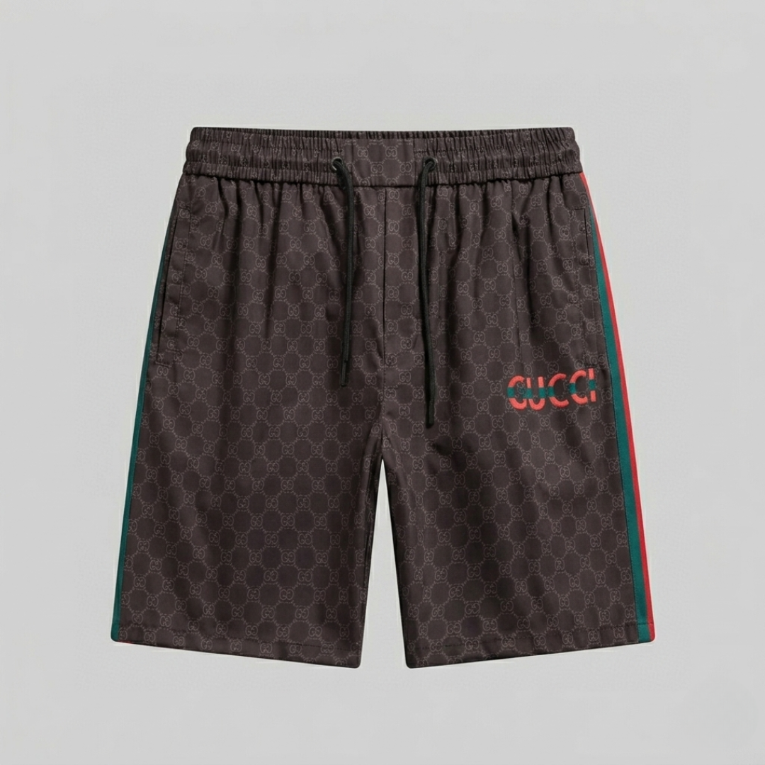 Costume da Bagno Stampa Monogram Patch Grande Marrone Scuro