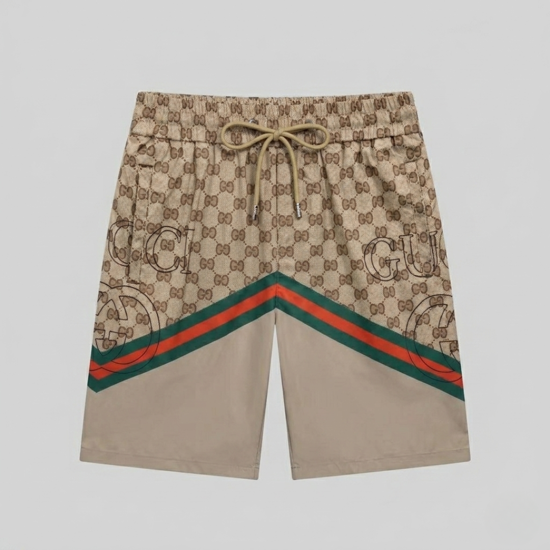 Costume da Bagno Stampa Monogram Beige
