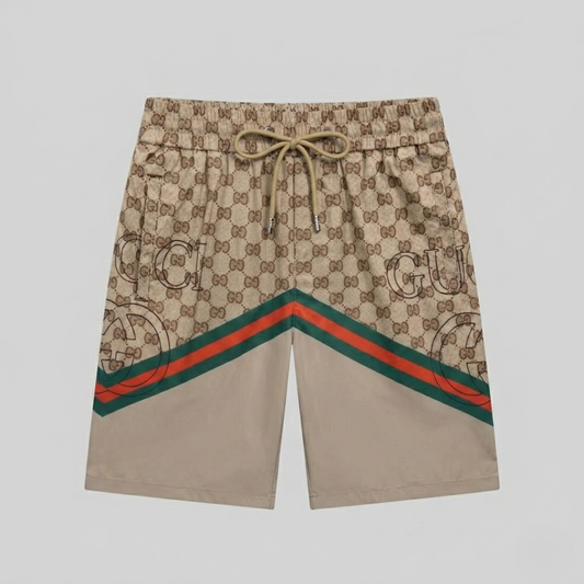 Costume da Bagno Stampa Monogram Beige