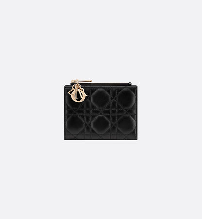 Lady Dahlia wallet in black Cannage lambskin