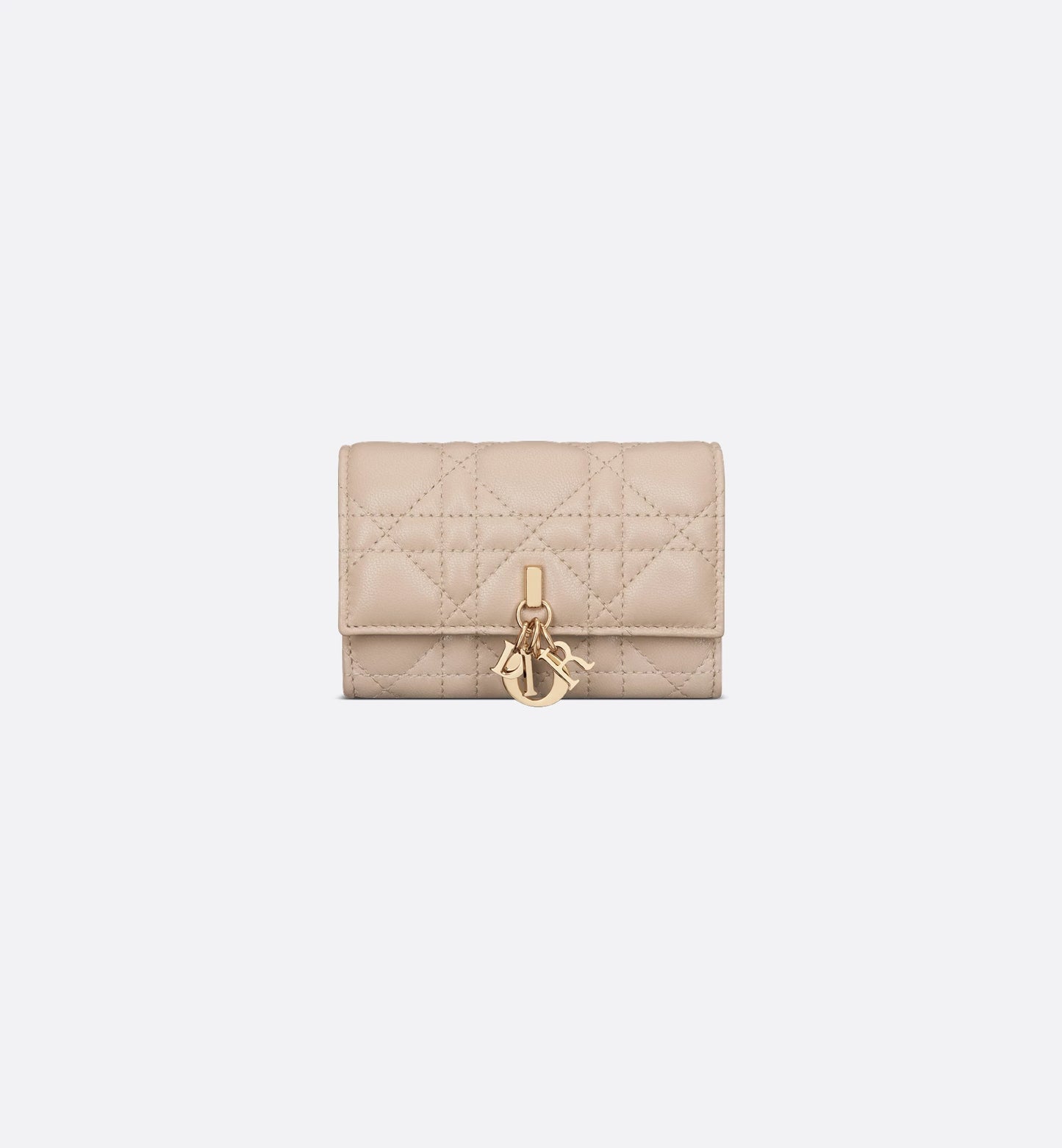 My Glycine Cannage lambskin wallet in powder beige