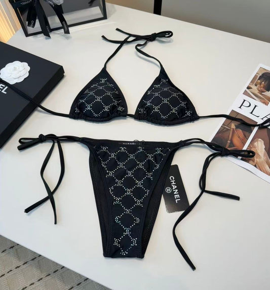 Bikini Set Cristalli Nero