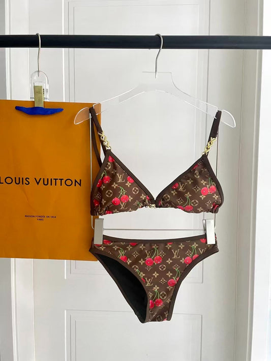 Bikini Heritage Cherry Monogram Marrone