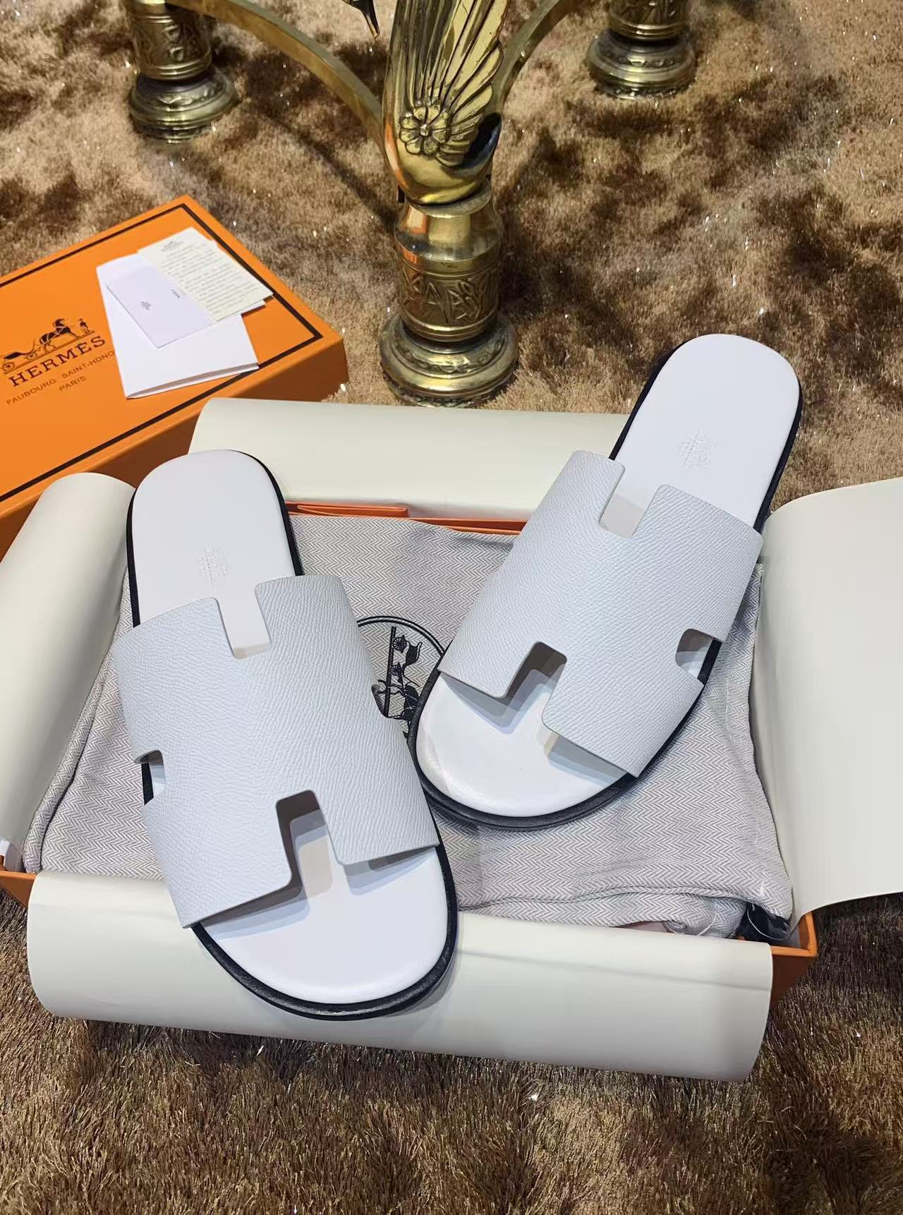 Sandali da uomo Izmir in pelle Epsom bianca
