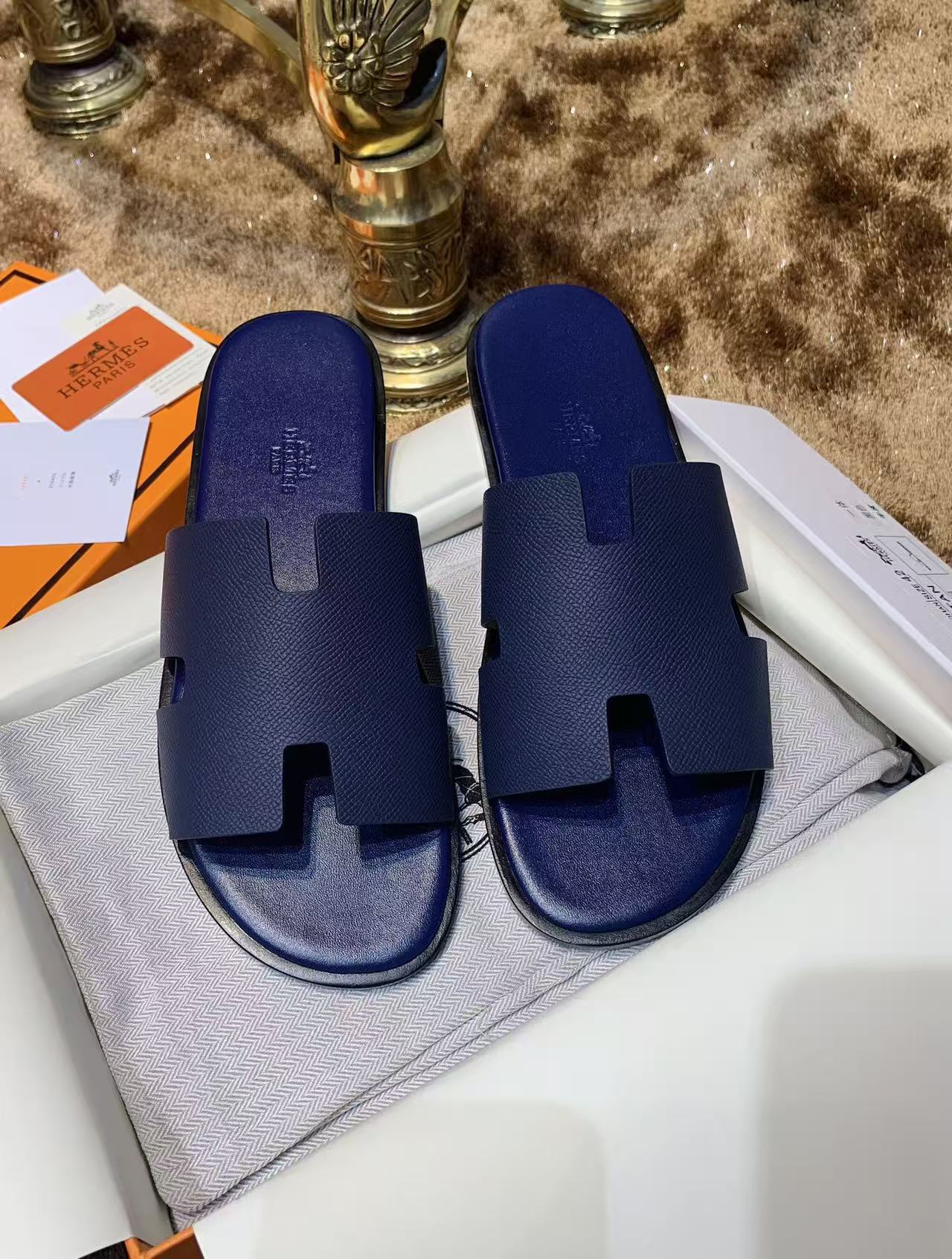 Sandali da uomo Izmir in pelle Epsom blu