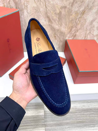 Mocassini Sergio in Suede Royal Blu
