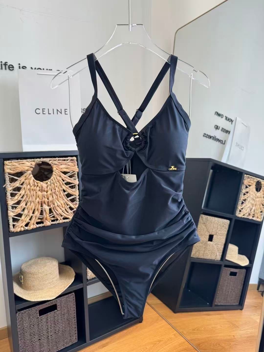 Costume Intero Triomphe Nero con Anelli Oro