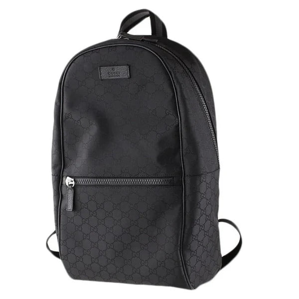 Zaino nero in tessuto GG