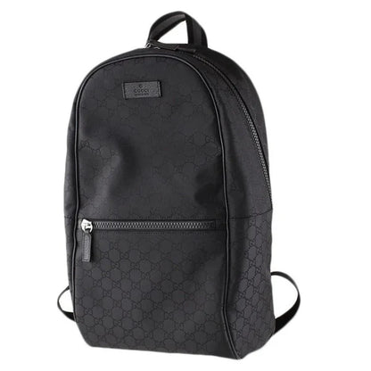 Zaino nero in tessuto GG