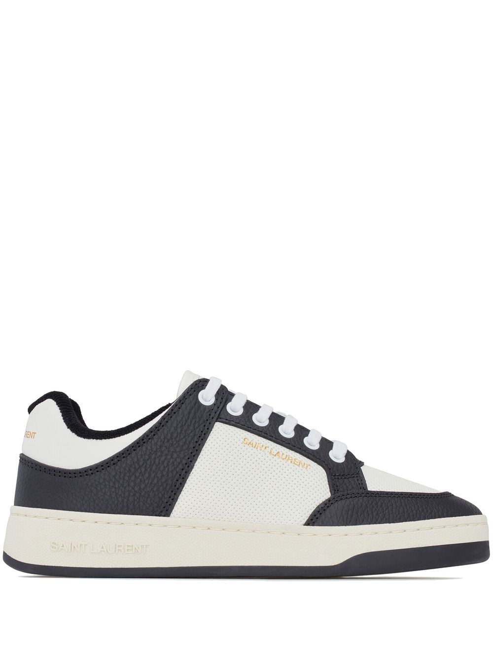 SL/61 low-top sneakers in black/white calfskin