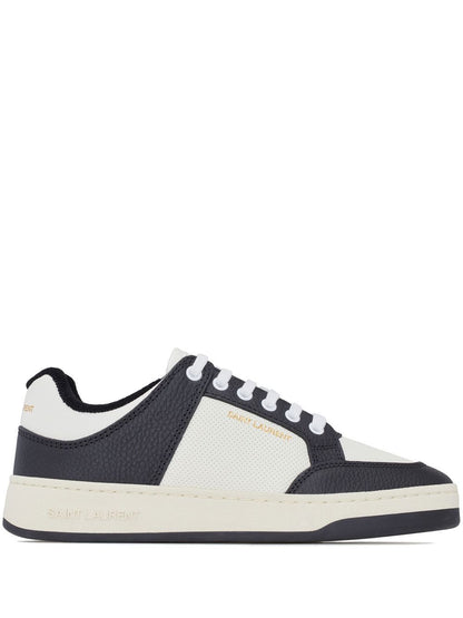 SL/61 low-top sneakers in black/white calfskin