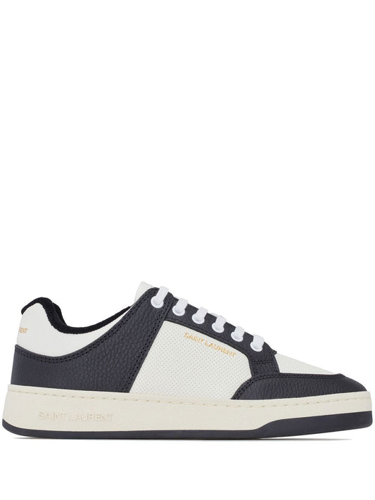 SL/61 sneakers basse nero/bianco in pelle di vitello