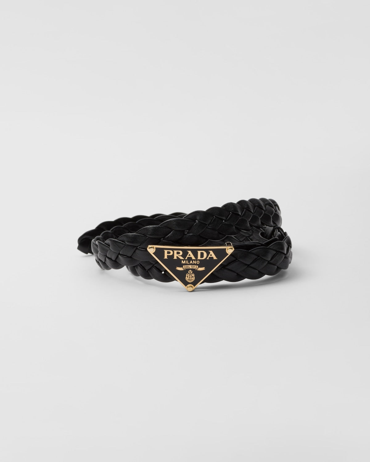 Black nappa leather belt