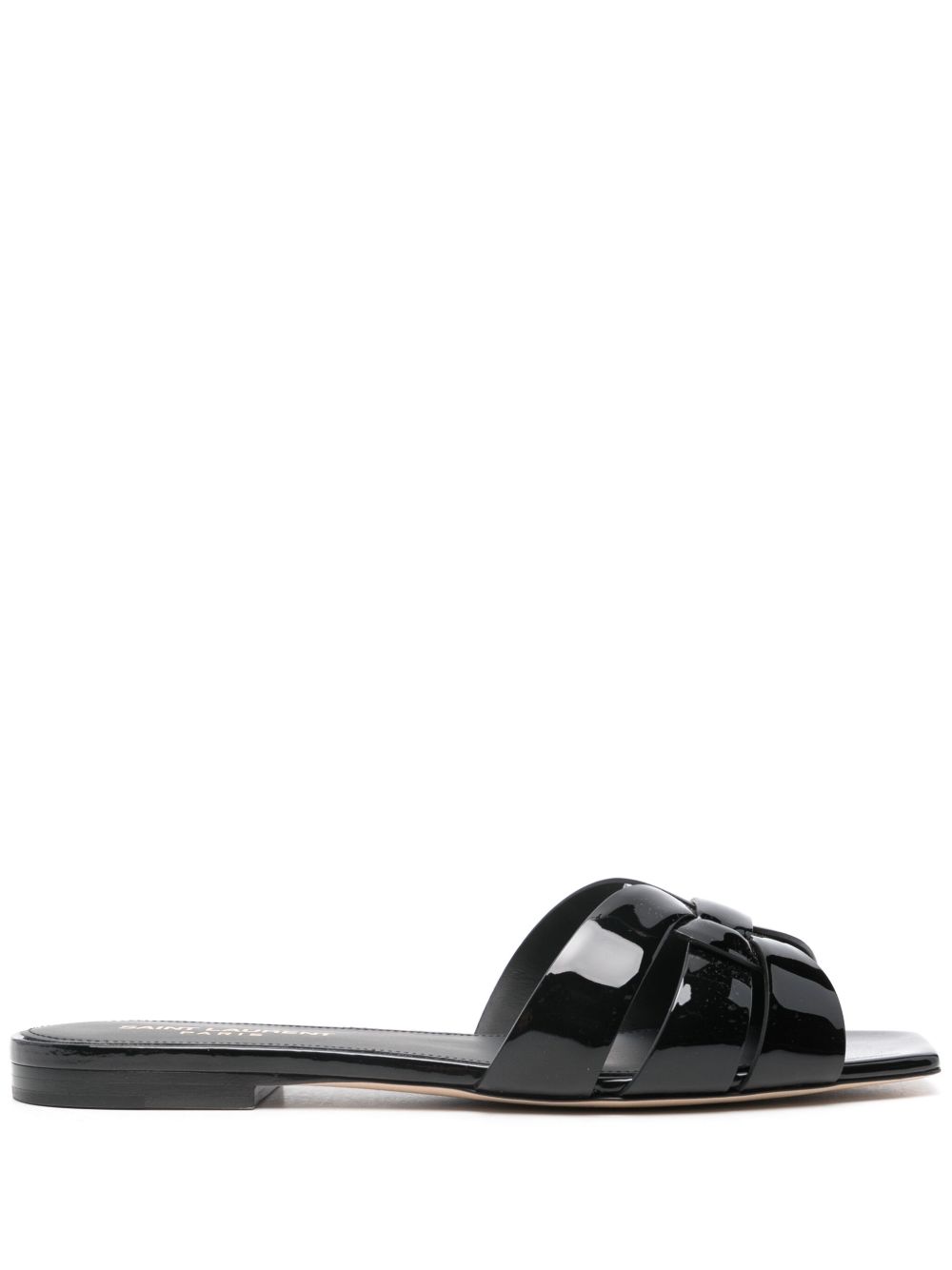 Black calfskin Tribute sandals
