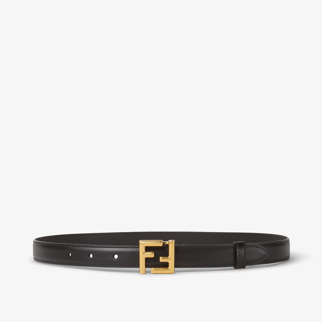 Women's black leather belt