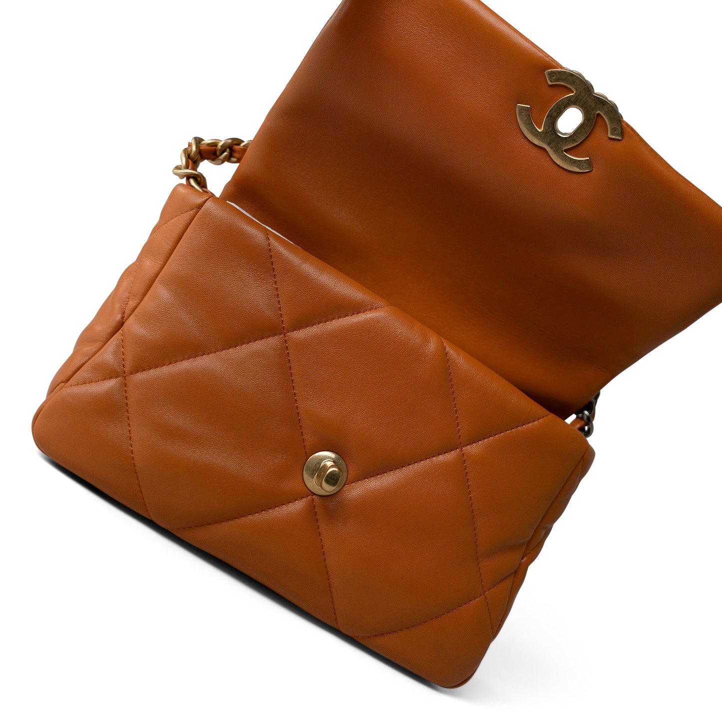 19 Small Caramel Flap Bag