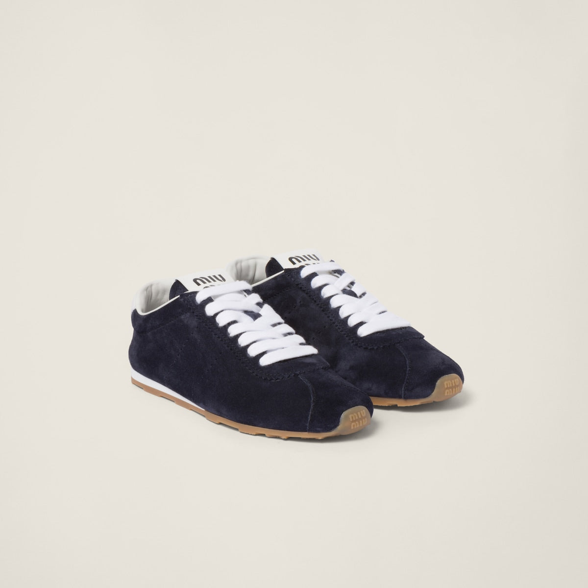 Blue suede Plume sneakers