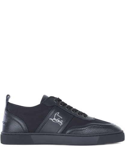 Sneakers con inserti in pelle nero