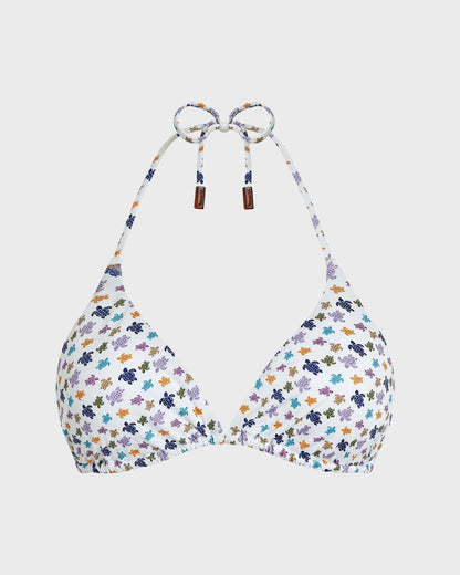Bikini set donna a triangolo Micro Ronde des Tortues bianco