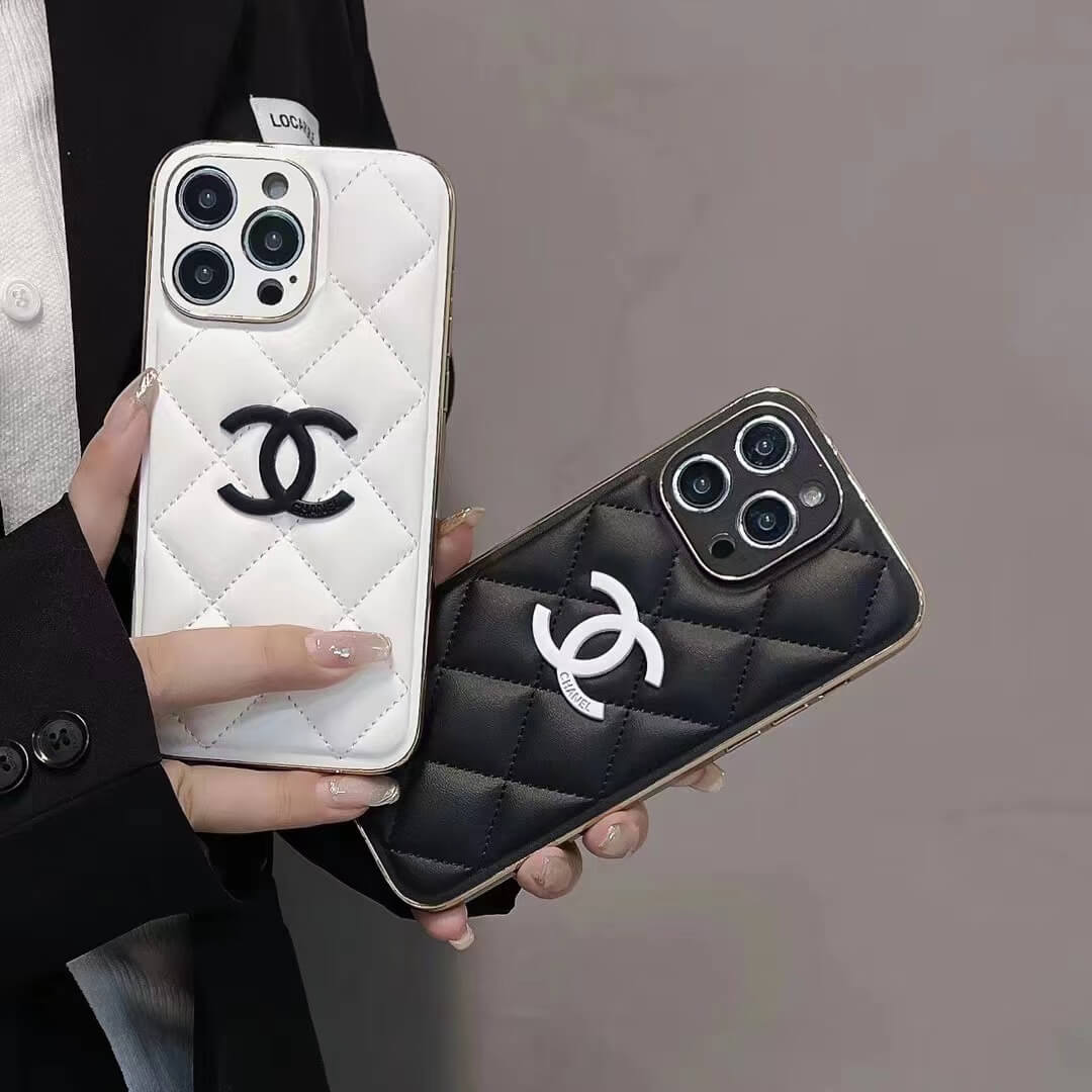 CC Plating Leather Case for iPhone 15 Pro Max