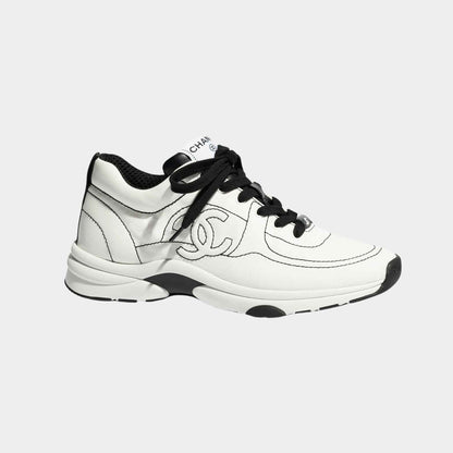 Black and white cotton trainers